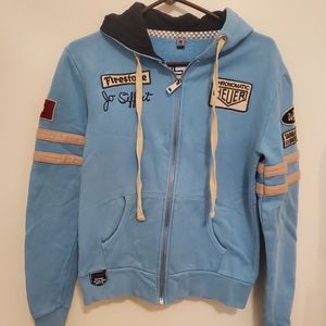 Hoodie Jacket Jo Siffert Targa Florio N° 12 Gulf Blue Women's Size M